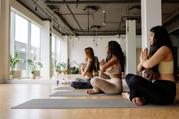 woman doing yoga 