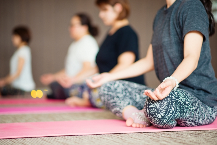 woman doing yoga 